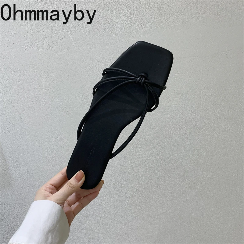 Summer Flip Flop Slippers Fashion Women's Narrow Band Flat Shoes Ladies Casual Outdoor Beach Slides Sandalias