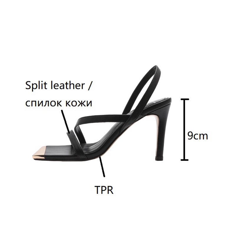 Open Fashion Toe Thin Split Leather Women New Band Designer Sandals Sexy Super High Heel Shoes a2f2