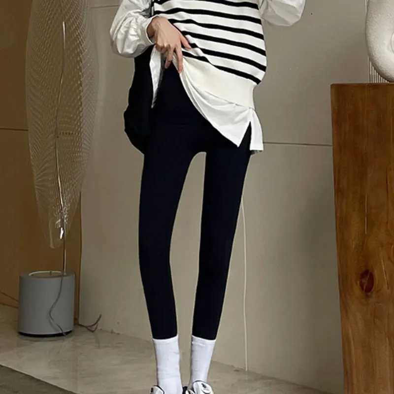 Velvet Winter Leggins Womens Solid Color Thick Pants Warm Velvet High Waist Solid Color Outdoors Casual Classic LeggingsX240914