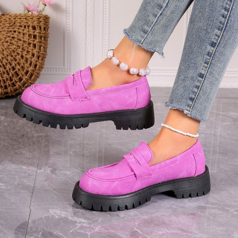 Size Loafers: Plus British Style Platform Shoes for Office Ladies 4
