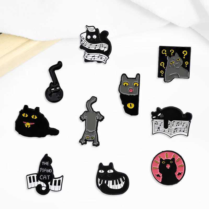 Stylish and Adorable Cartoon Cat Oil Drop Lapel Brooch Pin for Denim Bags - A Fashionable Gift for Men and Women Perfect JewelX240914