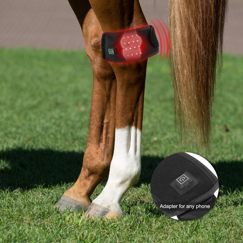 1pc unique 660nm 850nm equine red infrared light therapy horse hoof wraps red light therapy pads for horses