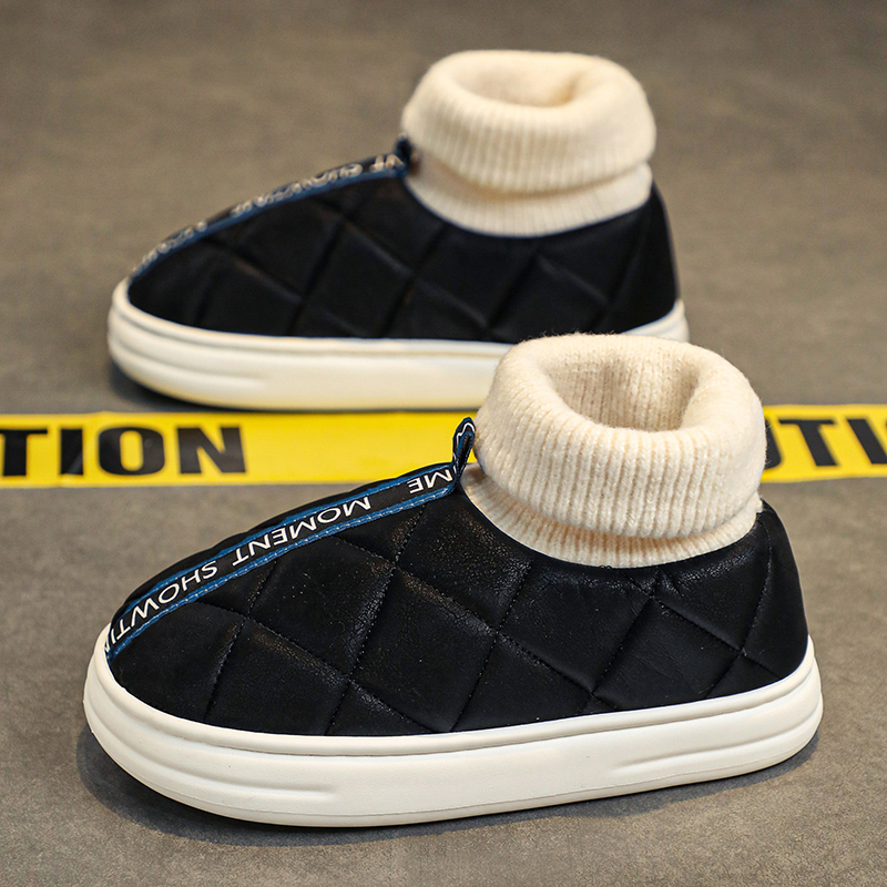 Winter Warm Men Women Snow Boots Cotton Plush Slippers Women Platform Ankle Boots Slip-on Sock Shoes Indoor Outdoor Warm Shoes