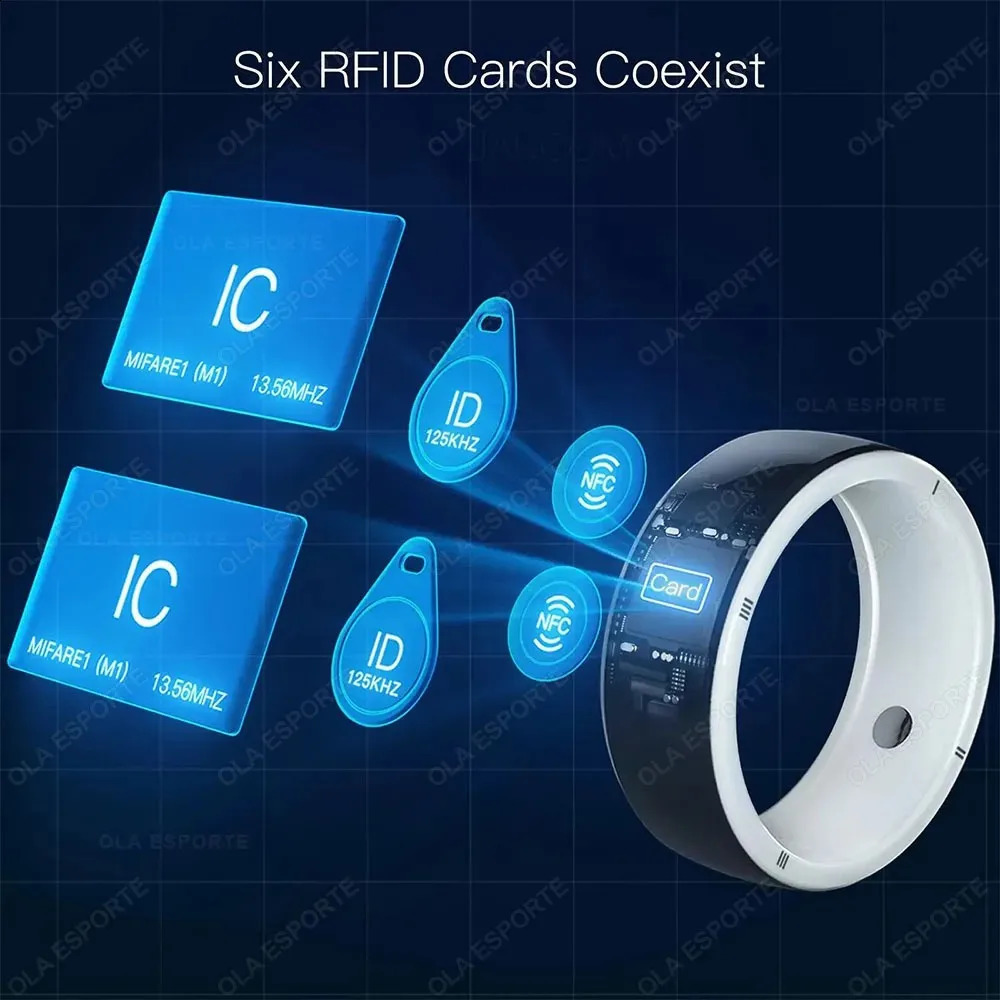 Smart Ring 6 RFID Cards 128 GB Wireless Disk Sharing Sport for GPSIDICNFC IOS Android WP Mobile Phones SOS Dial Smartring 240910