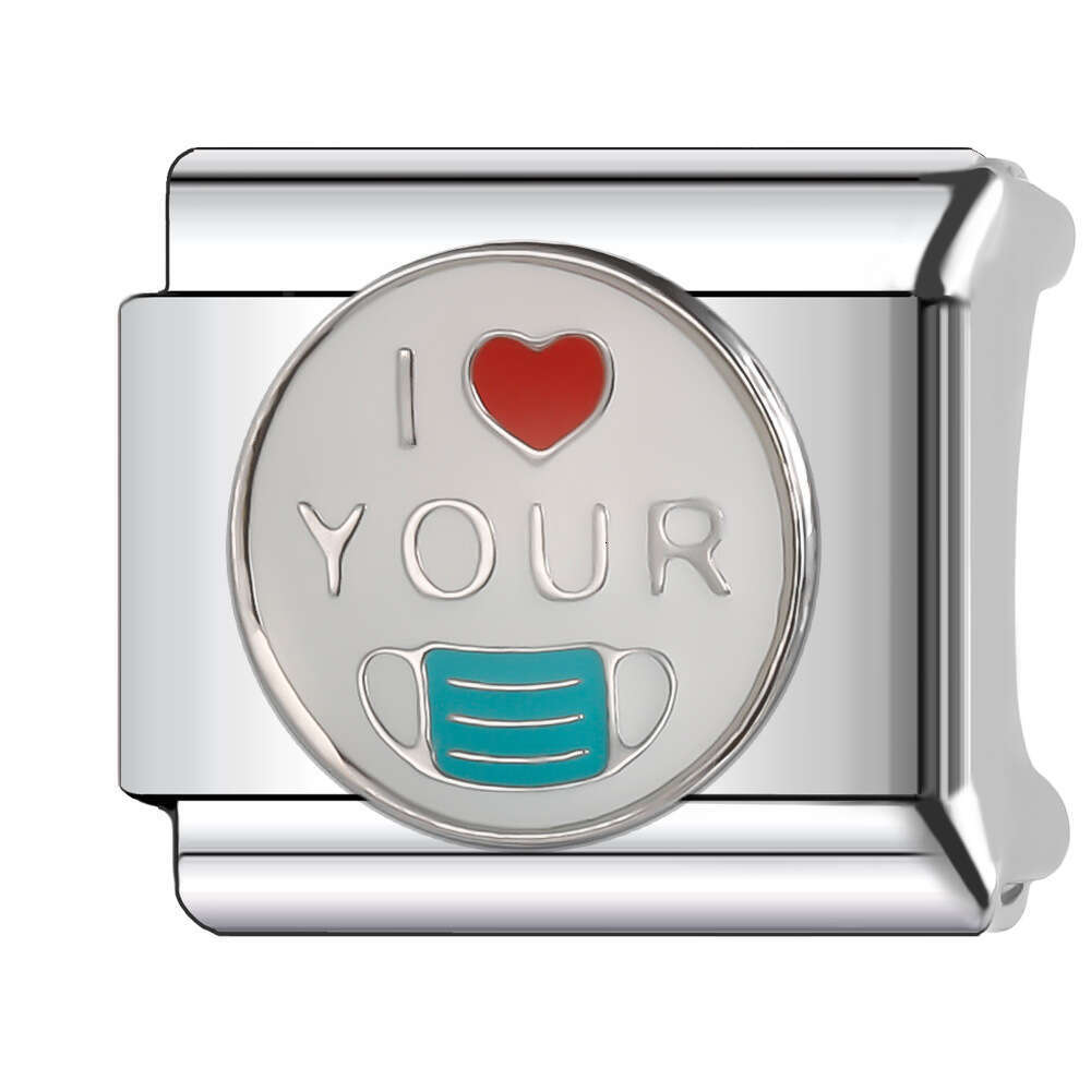 New Women's Gift Health Care Package Bead Italian Charms Links Bangle Beads Fit 9mm Stainless Steel Bracelet Making DIY For Women Fashion Jewelry