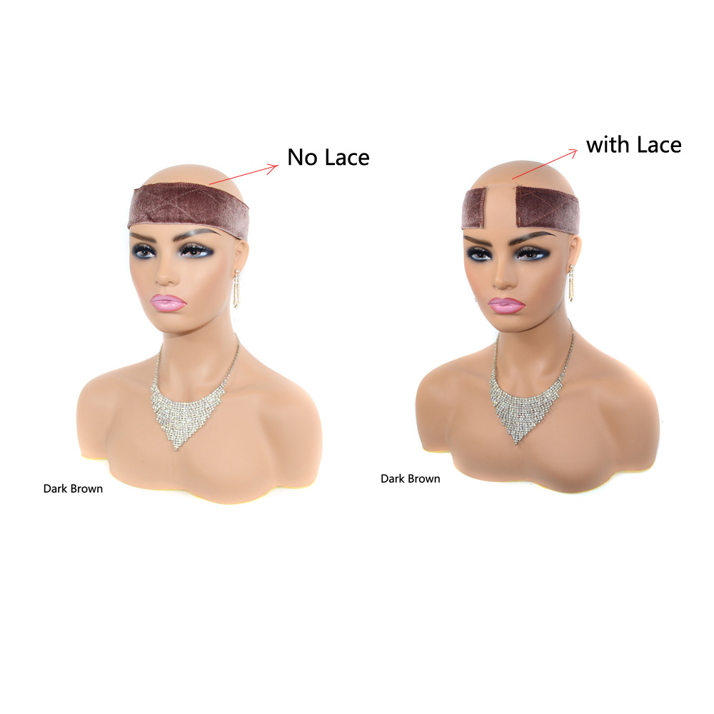 Hair Accessories & Tools Headband With Lace No Lace Black Color Dark Black Velet Lace Wig Grip 6 pieces/lot