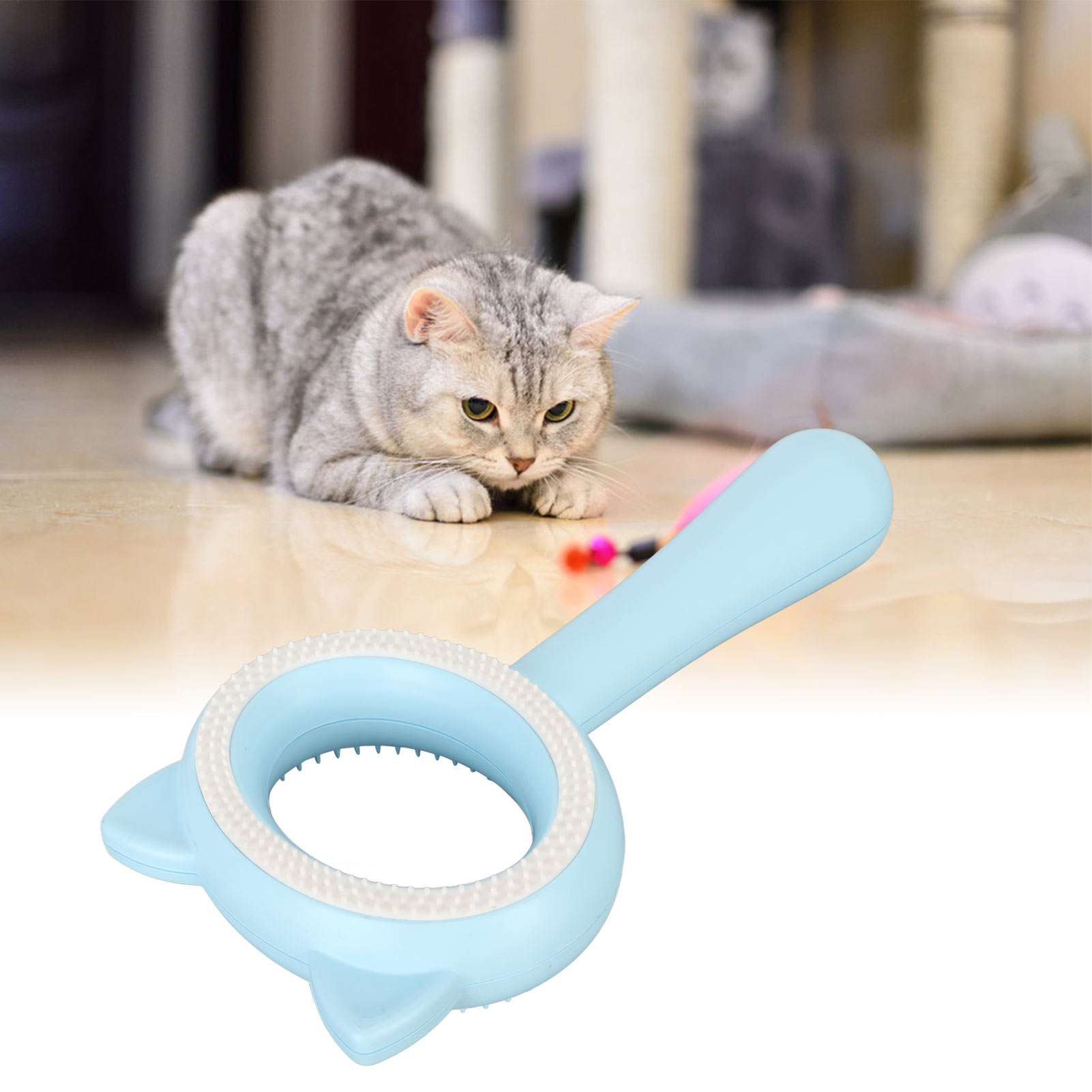 Cat Grooming Brush Multipurpose Double Sided Deshedding Massage Pet Hair Removal Comb For Cats Dogs Pets