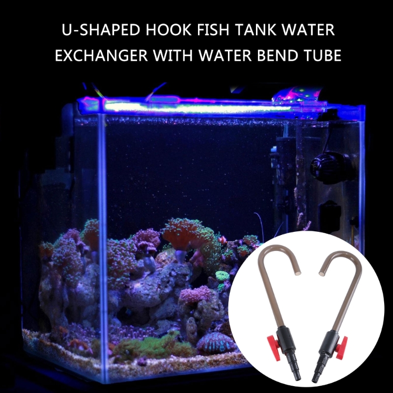 Aquarium Water Changing Device Easy Use Hook Water Changer for Tanks Water Changer Pipe Accessories