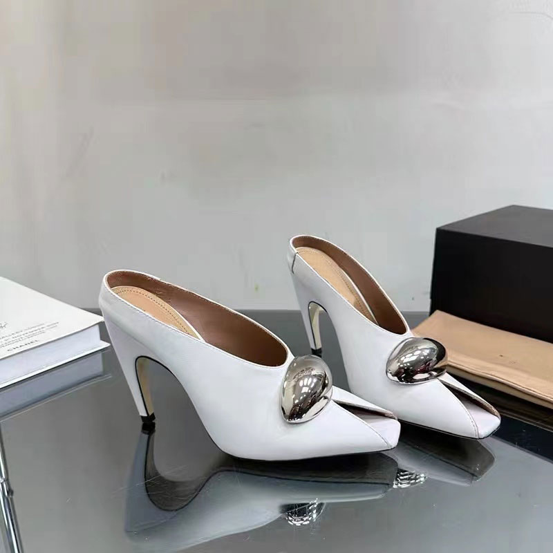 Show Style 10.5c High Heel Fish Mouth Sandals Spring Summer Black White Fashion Sexy Professional Commuter Women Shoes Size 43