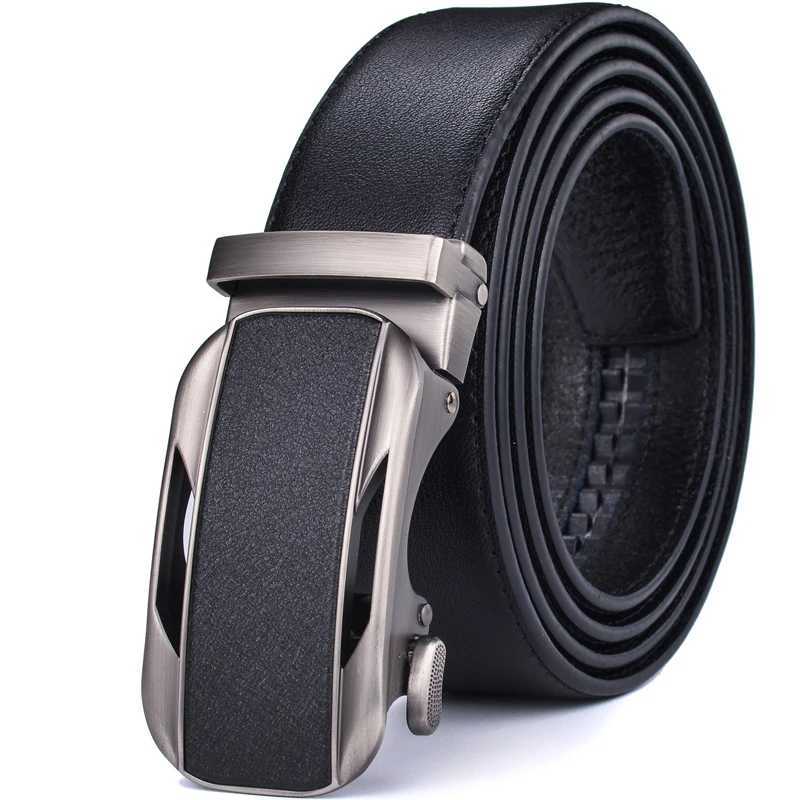 Ratchet Dress Genuine Leather Belts for Men with Automatic BuckleX240914