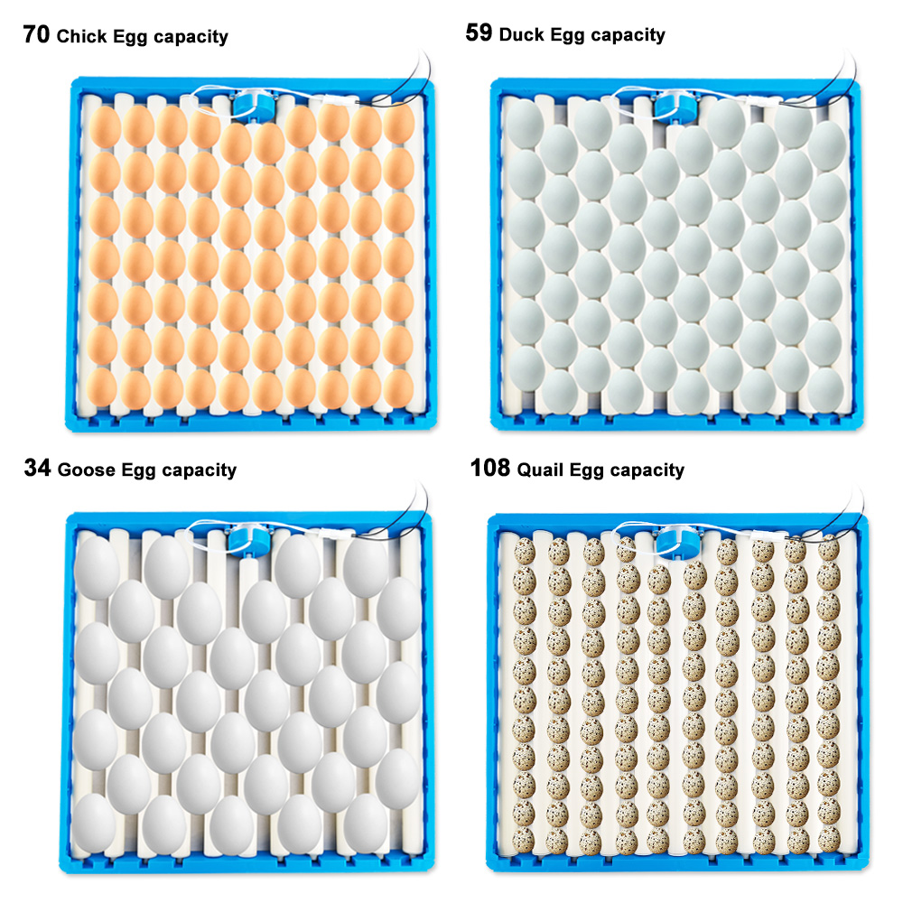 Automatic 360 Degree Rotary Egg Turner Roller Tray 70-108 Eggs Hatching Incubator Farm Incubation Tool Duck Quail Bird Accessory