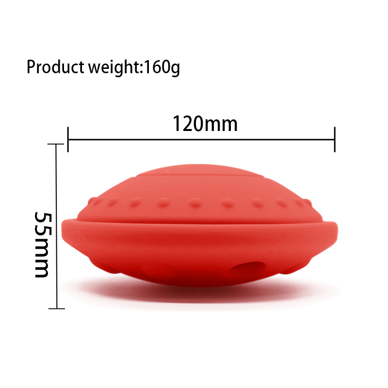 Soft Silicone Dog Food Feeding Ball Pet Chewing Toy Flying Disc Resistant Chew Interactive Pet Dog Chew Ball Toy