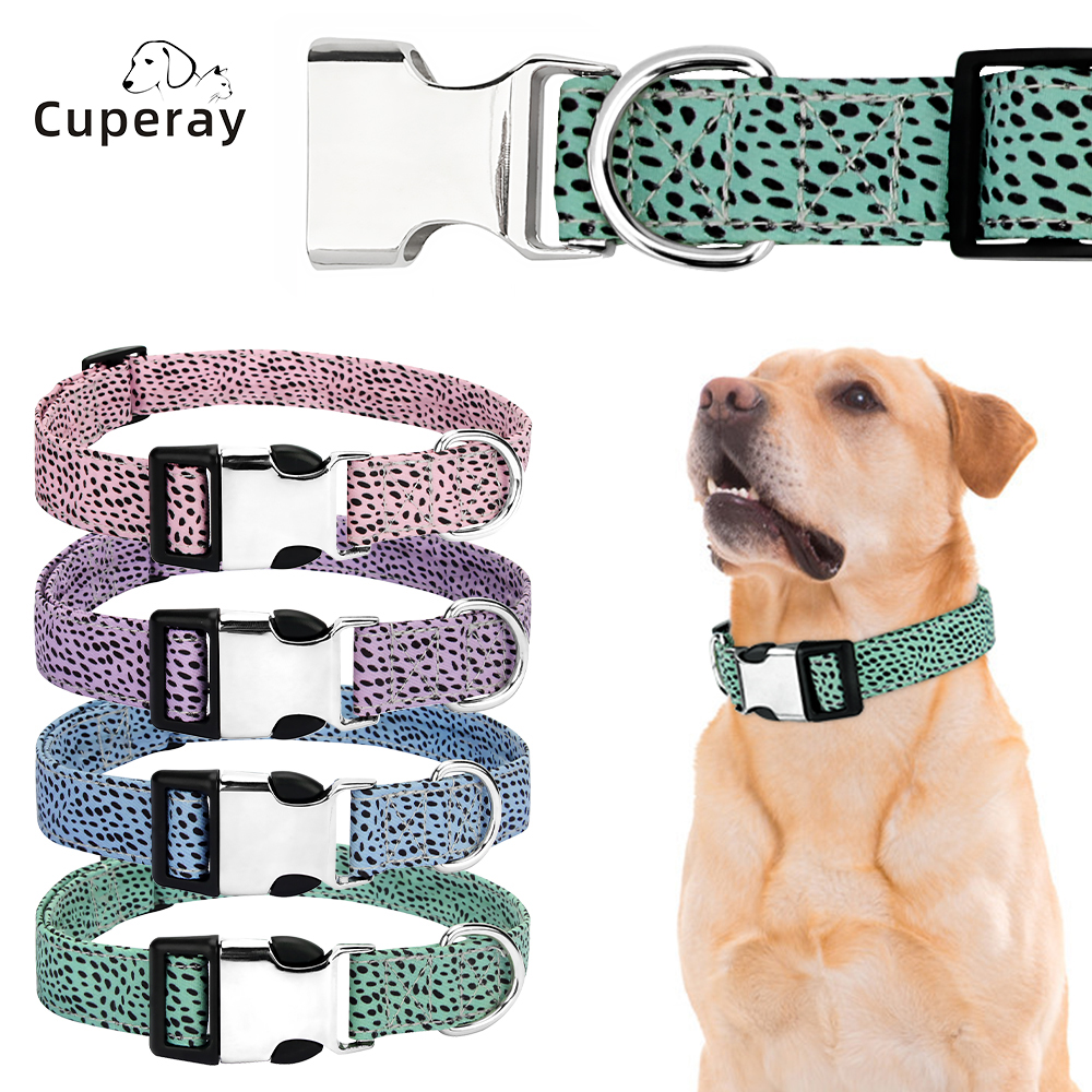 Dog Collar,Breathable Puppy Collars,Adjustable for Small Medium Large Dogs,Special Design Nylon Dog Pet Collar with Metal Buckle