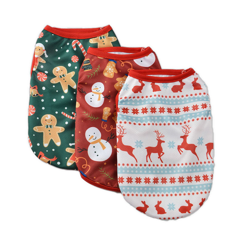 Christmas Dog Clothes Pet Clothing For Small Medium Dogs New Year Puppy Vest Shirt Christmas Chihuahua Poodle Clothes