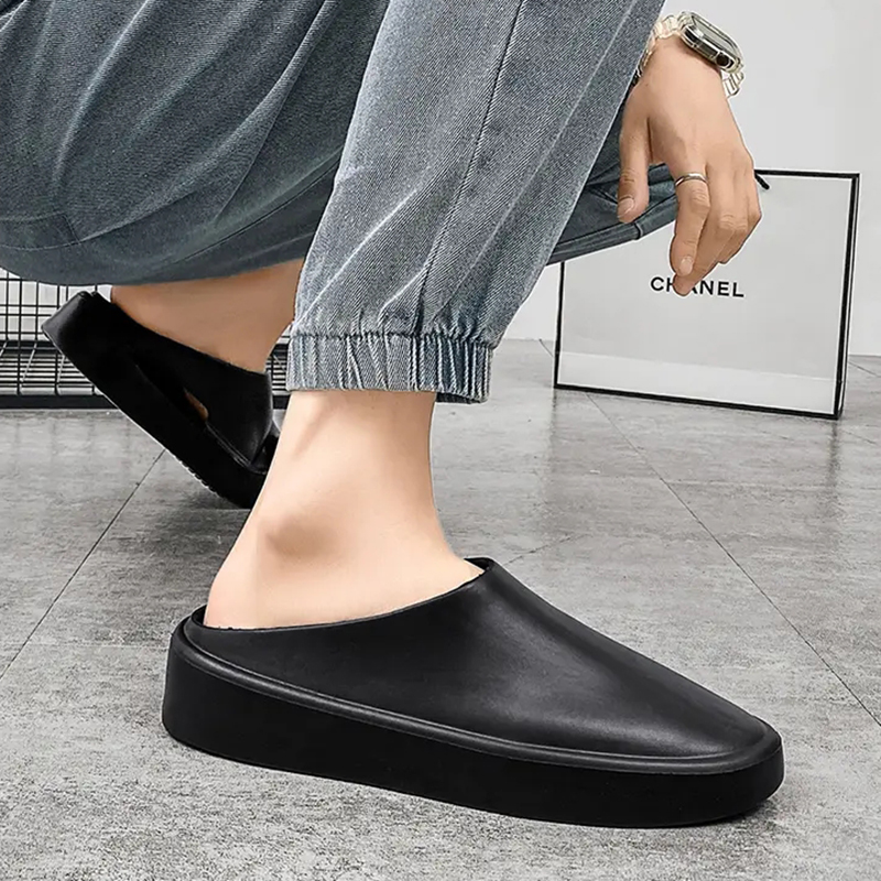Men Slippers American Street Trend Comfort Men Sandals Couple Outdoor Breathable Thick Platform EVA Mules Slip On Flat Shoes