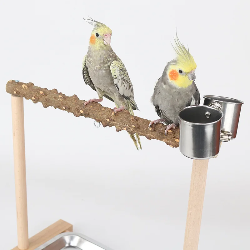 Parrot Pepper Station, Solid Wood Amusement Park Training Station, Bird Swinging Suspension Bridge, Puzzle Fun Game Rack, Ladder
