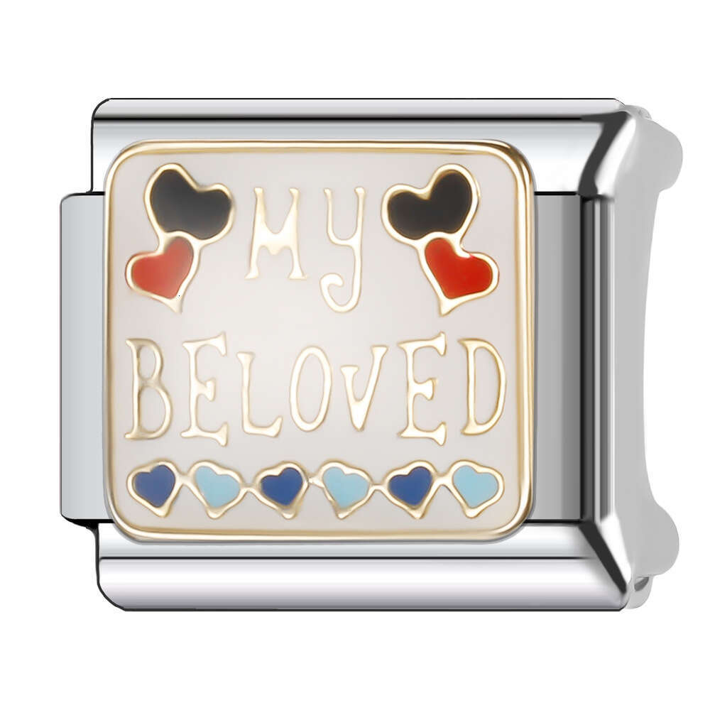 New Women's Gift drama queen friend Bead Italian Charms Links Bangle Beads Fit 9mm Stainless Steel Bracelet Making DIY For Women Fashion Jewelry