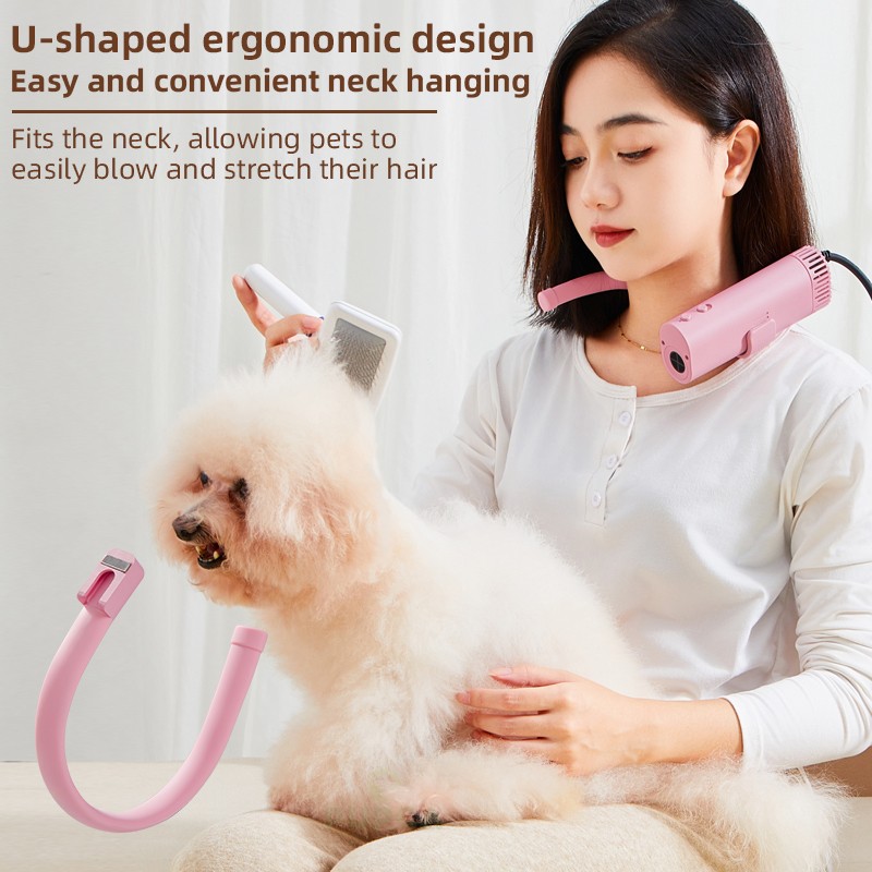 Ddmysat High Power Silent Blowing Artifact Large Small Pet Hair Dryer Neck Water Blower Special For Dogs