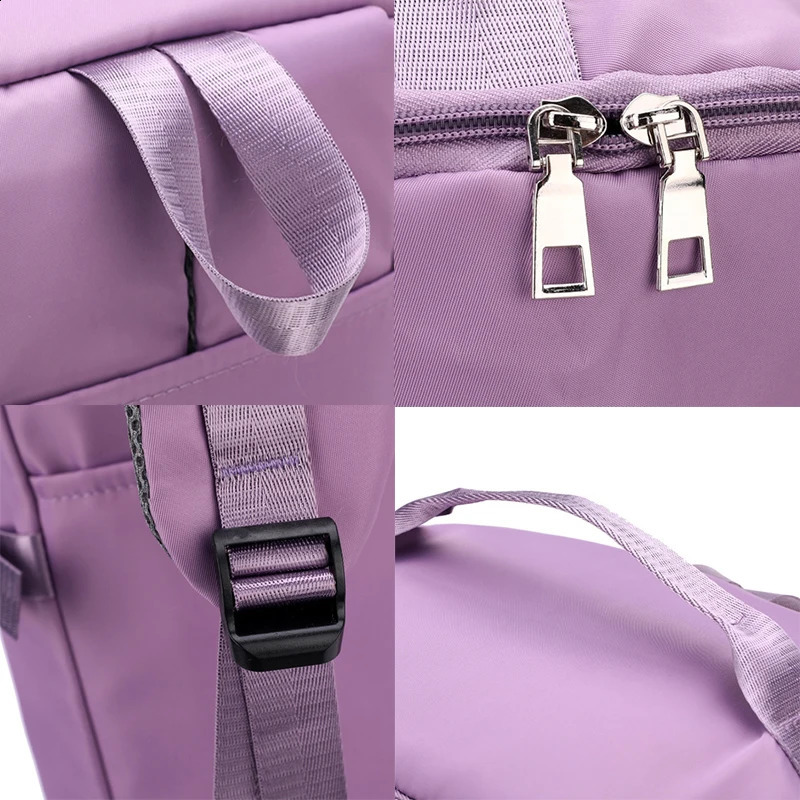 IKE MARTI Large Capacity Womens Shoulder Travel Backpack Weekend Sports Yoga Luggage Zipper Bag Multi functional Cross body 240911