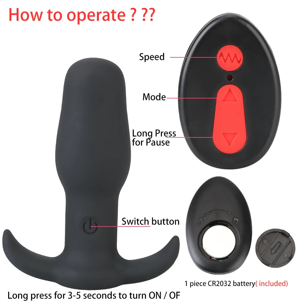 Vibrating Butt Plugs Dildo Vibrator G-spot Wireless Remote Control Anal Plug Stimulator Prostate Massage Sex Toys For ManWoman 240914