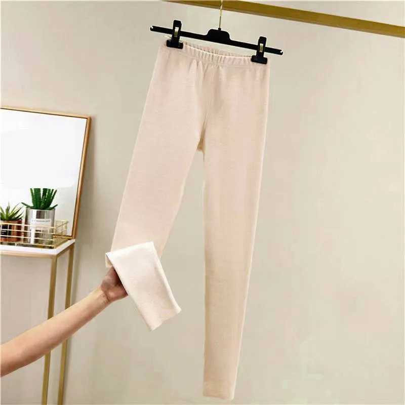 Winter Fitness Leggings Winter Underwaer Pants Leggins Thermo Warm Trousers Thermal Double Sided Brushed Womens PantX2409