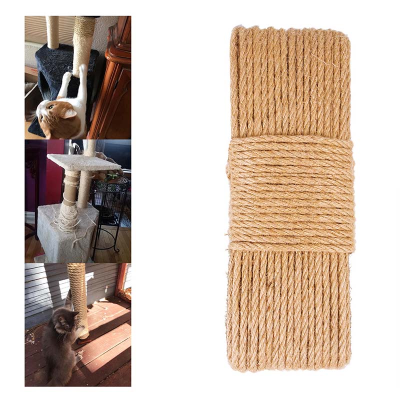 10M 30M 50M Cat Sisal Rope Diy Twisted Twine Kitten Claw Sharpening Toy Prevent Scratching Protect Furniture Cat Accessories