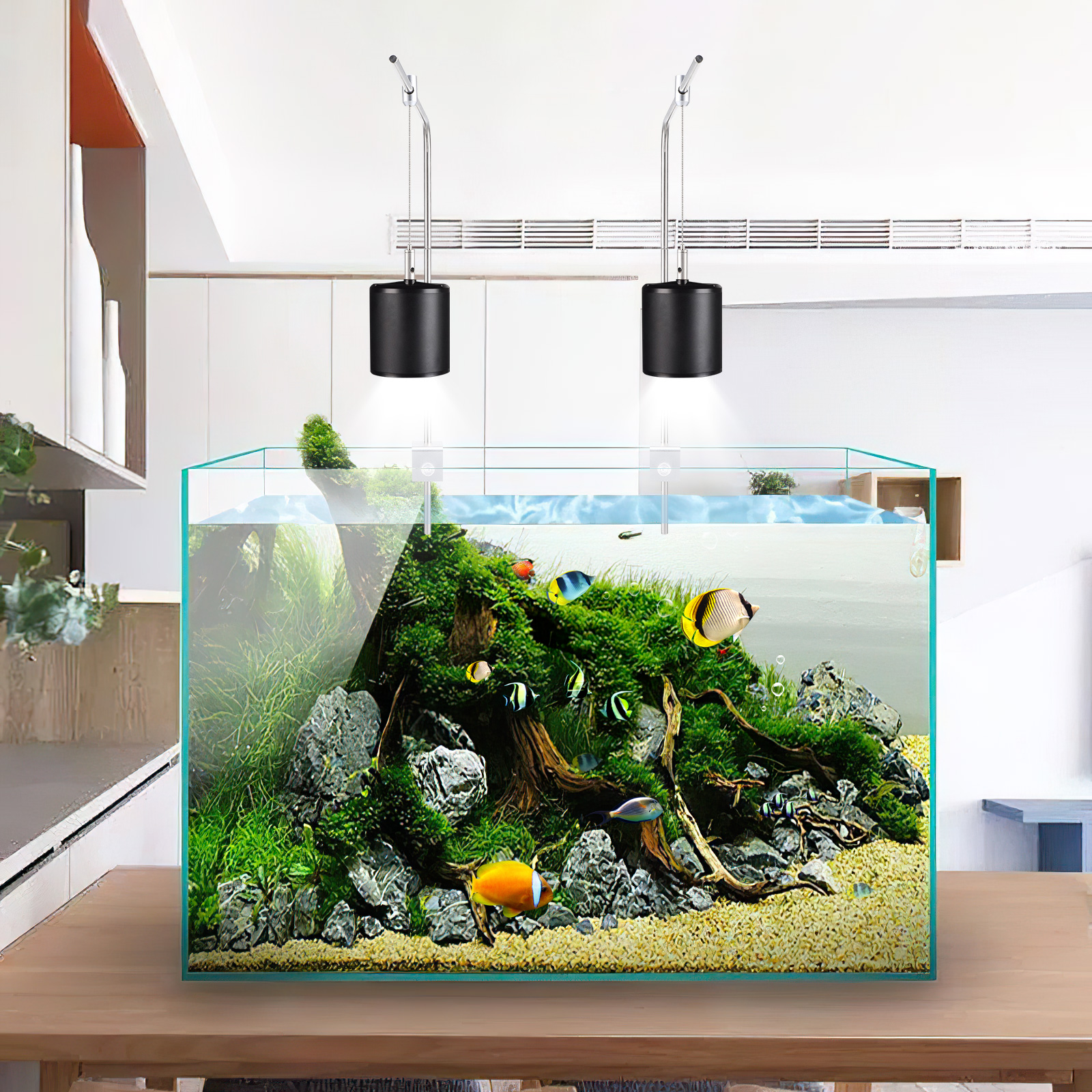 Gooseneck Fish Tank Light Stand Heat Lamps LED Aluminum Alloy Riser Durable Rack