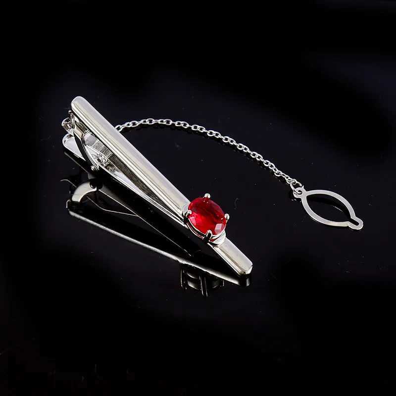 Mens luxury boutique crystal onyx tie clip high-grade business suit tie buckle pin men and women zirconia tie clipX240914