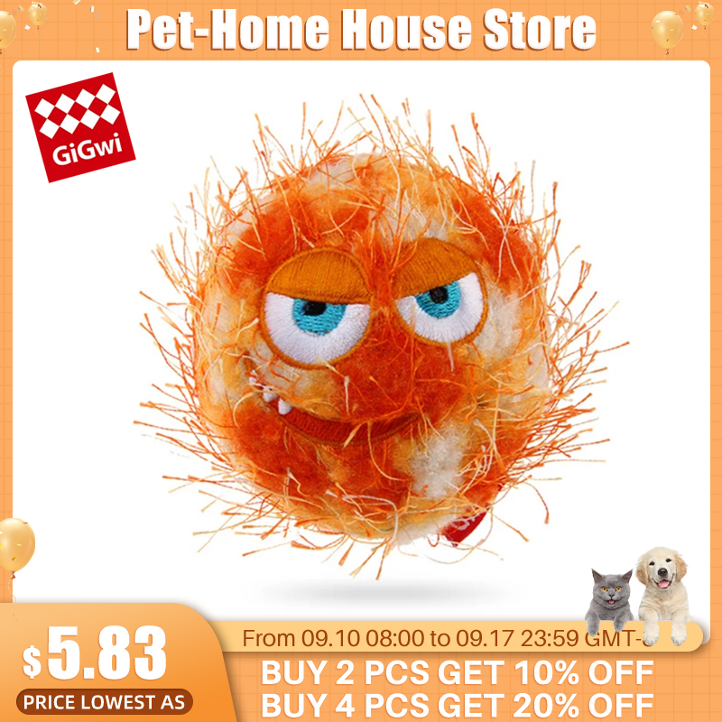 GiGwi Pet Dog Bared Teeth Bouncing Ball Puppy Squeaky Chew Toys Sound Pure Outdoors Play Small Large Dogs Funny Ball for Dogs
