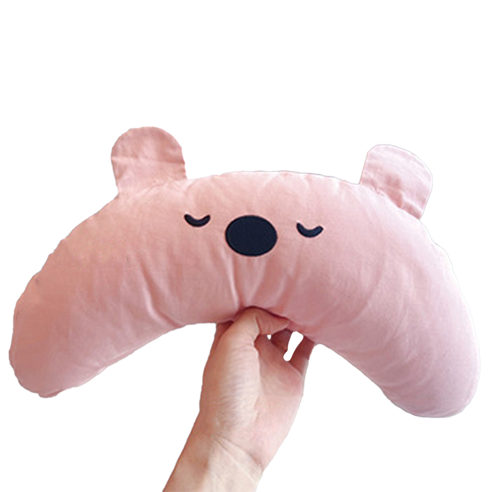 Pet Neck Pillow Ultra Soft Cute Cartoon Bear Shape Removable Design For Pet Cervical Protection Sleeping Improve
