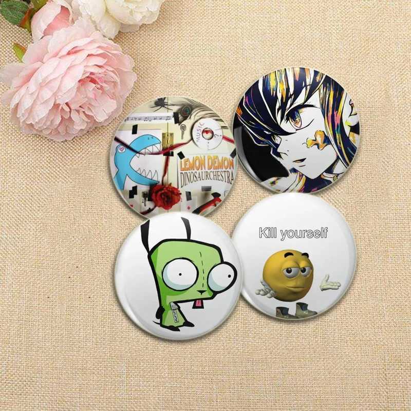 Characters in Anime Series Pins Funny Cat Raccoon Badge Interesting Cartoon Animals Brooches Backpack Clothes Gift AccessoryX240914