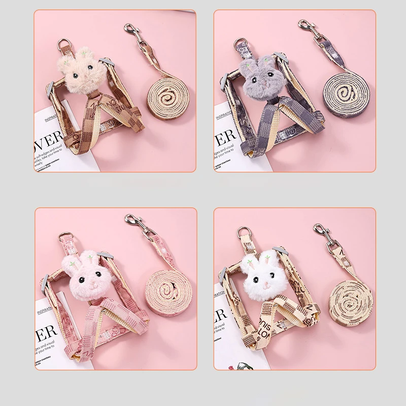 Cat Harness and Leash,Adjustable Cat Vest Pet Harnesses for Walking Escape Proof for Pet Cat Kitten Puppy Rabbit Outdoor Walking