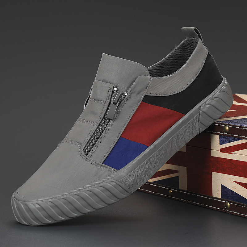 2024 Autumn Board New Breathable Men's Trendy Canvas Sports and Leisure Color Blocked Casual Shoes for Men