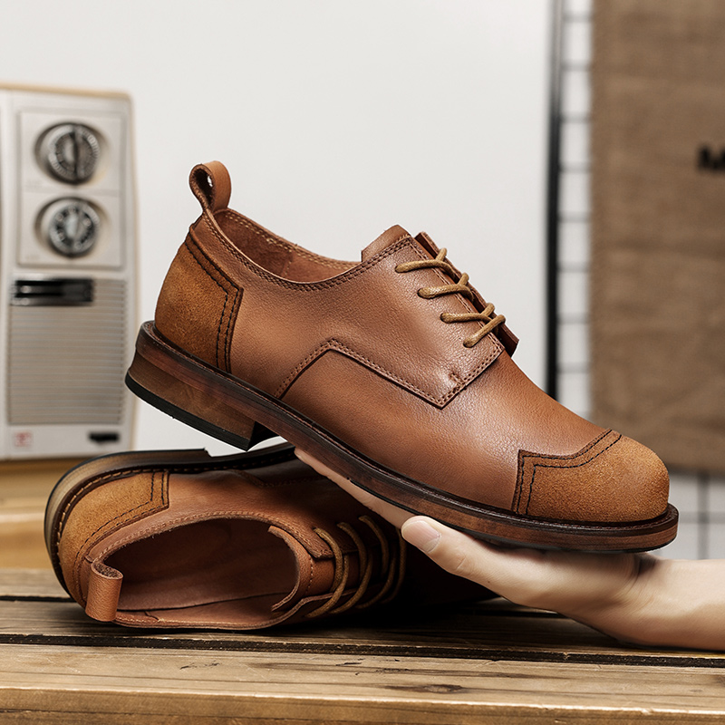 Genuine Leather Men Oxford Shoes Lace Up Outdoor Fashion Casual Shoes Luxury Brand Men Formal Dress Footwear Handmade Sneakers