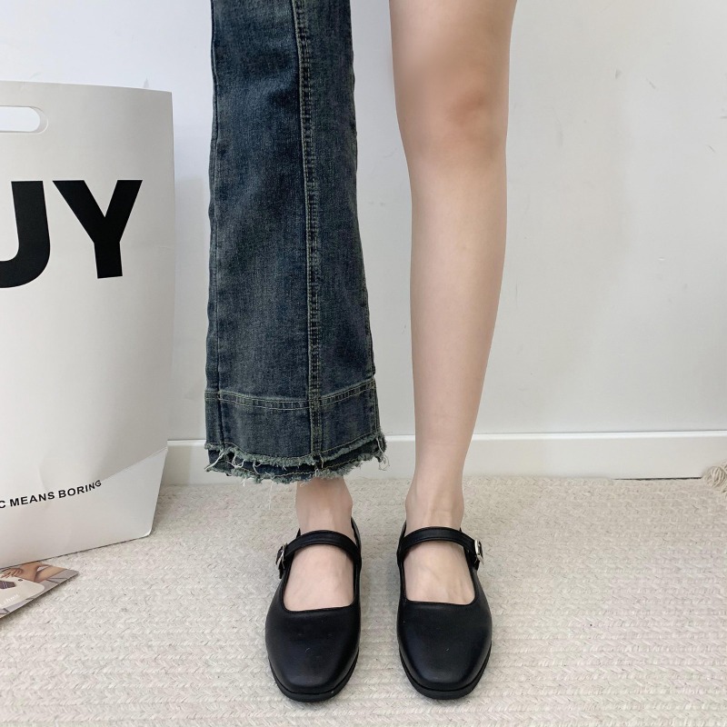 SUOJIALUN 2024 Spring New Women Flat Shoes Fashion Silk Square Toe Shallow Ladies Ballet Shoes Soft Casual Flat Mary Jane Shoes
