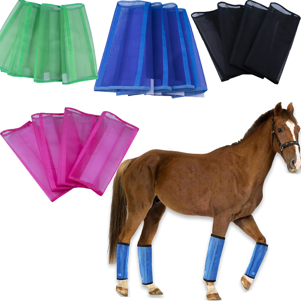 4PCS Horse Leg Strap Professional Equestrian Leg Guard Breathable Comfortable Horse Protective Equipment Horse Boots