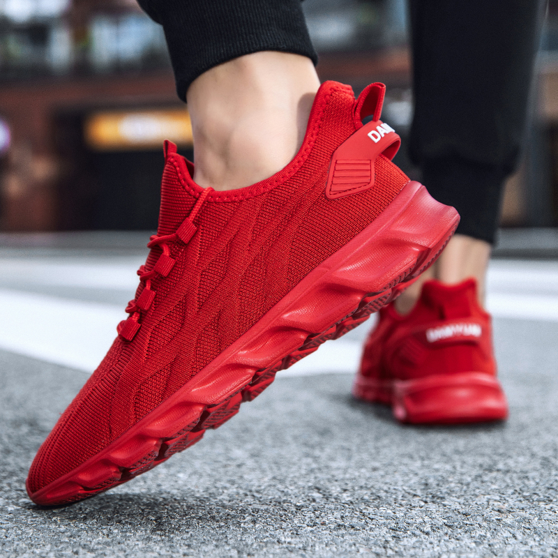 Fujeak Casual Lightweight Flats Plus Size Mesh Sneakers Unisex Footwear Breathable Women Shoes Non-slip Minimalism Running Shoes