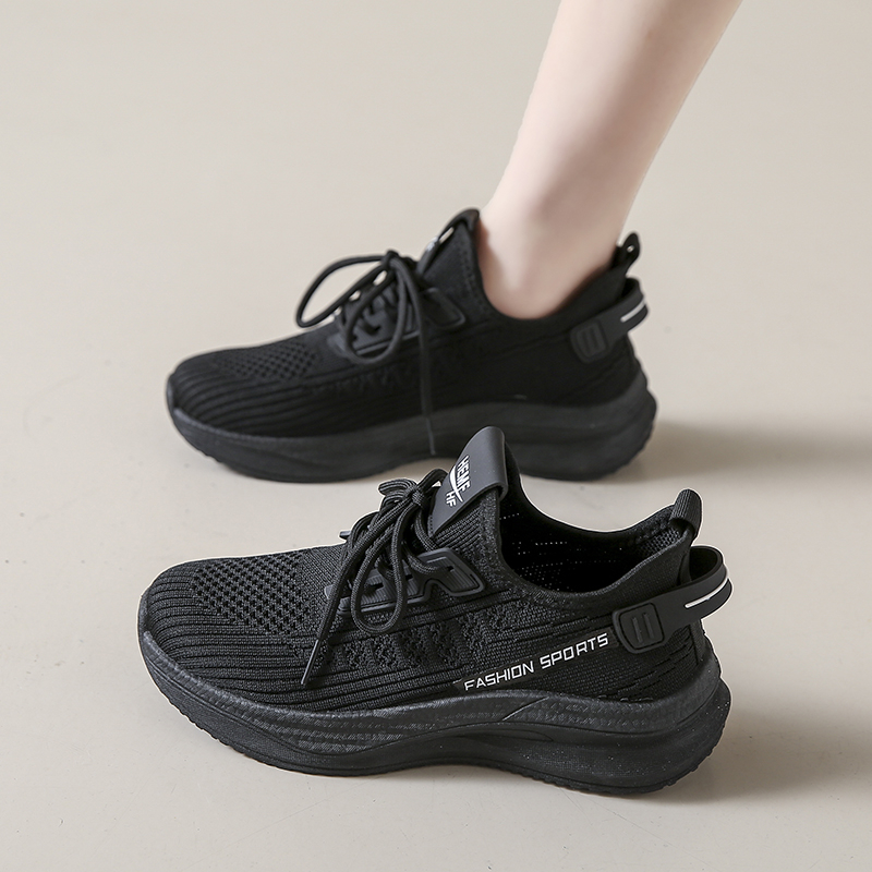 Spring Green Mesh Breathable Sneakers Sports Air Cushion Lace-up Flat Casual Shoes Women Outdoors Fashion Slip on Walking Shoes