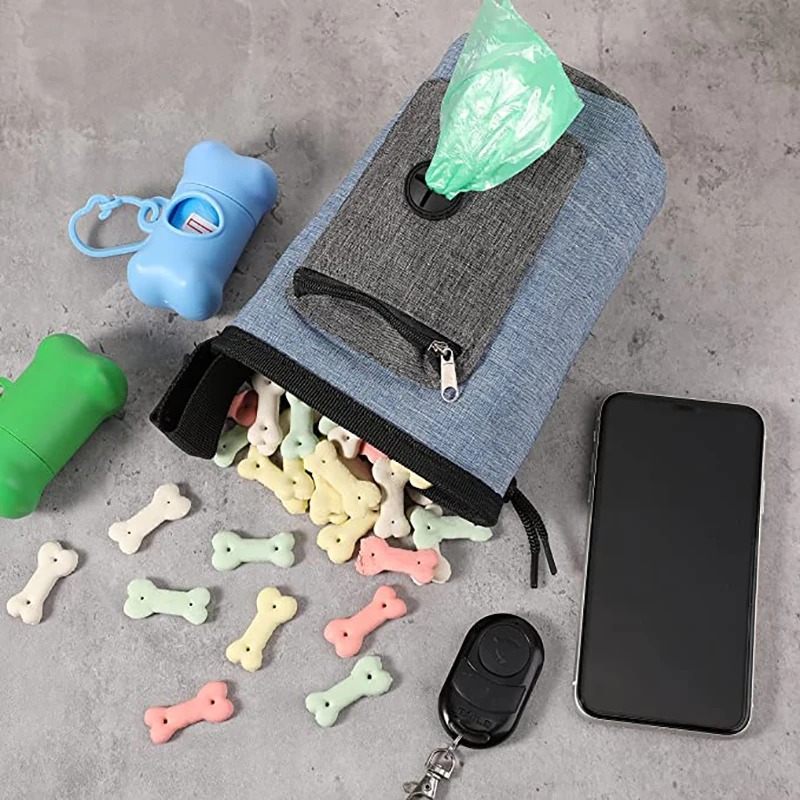 Dog Treat Pouch Training Washable Bag with Waist Strap Carry Portable Pocket Puppy Pet Toys Outdoor Travel Feeding Waist Bags