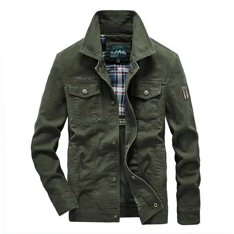 2023 Spring/Summer Casual Military Jacket Mens Pure Cotton Jacket Mens Large Jacket W240914