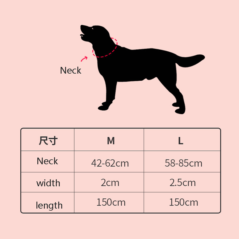 Nylon Reflective Pet Leash and Collars Set Multicolor Dog Leash Adjustable Dog Collar for Medium and Large Dogs Outdoor Training