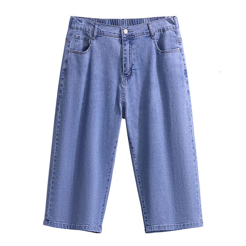 155Kg Plus Size Women Hip 150 Summer Loose Denim S High Waisted Straight Stretch Wide Leg Pants 4Xl 5Xl 6Xl 7Xl 8Xl 9Xl