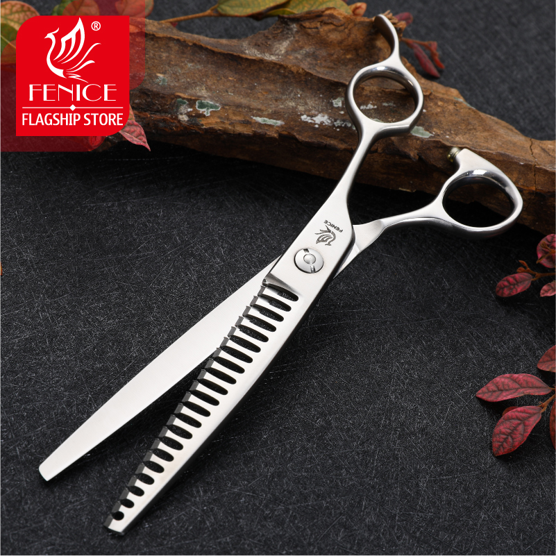 Fenice 7.0 inch Pet Grooming Dog Thinning Scissors VG10 Stainless Steel Shears Thinning Rate 75%