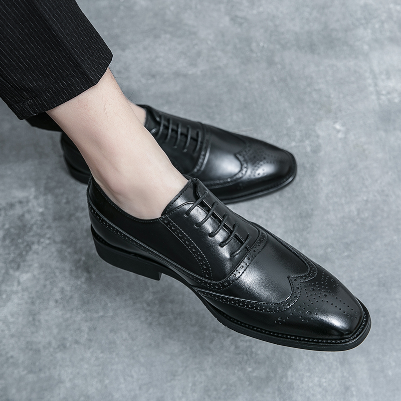 Size Brand 38~46 Mens Dress Handmade New Brogue Carved Style Designer Leather Wedding for Men Flats Oxfords Formal Shoes 659b Oxds