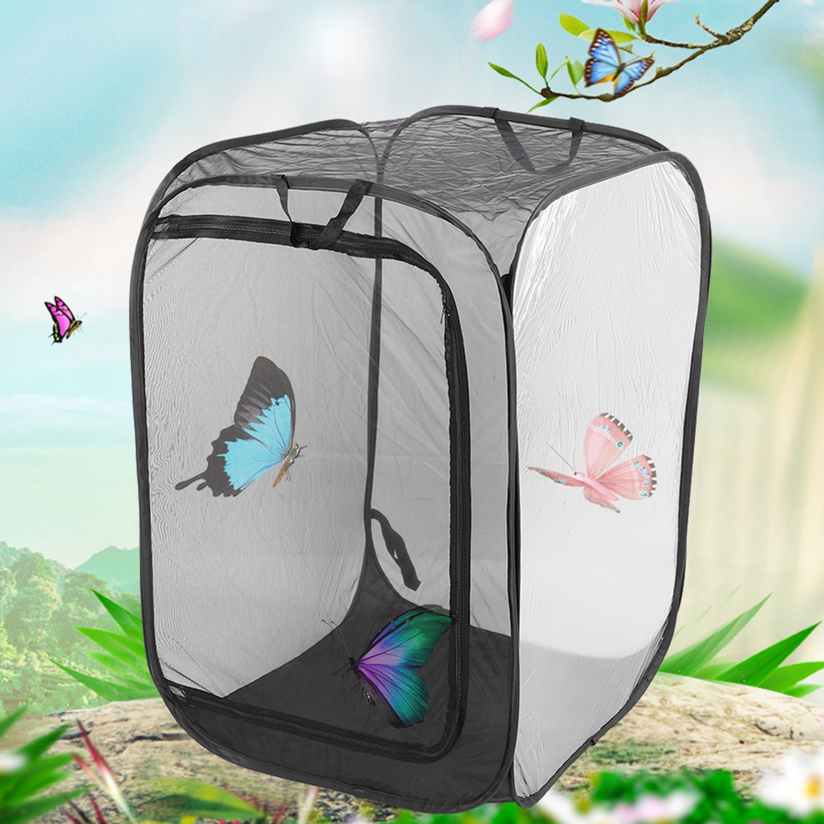 Foldable Stick Insect Cage, Housing Enclosure, Breeding Cages, Net Cloth