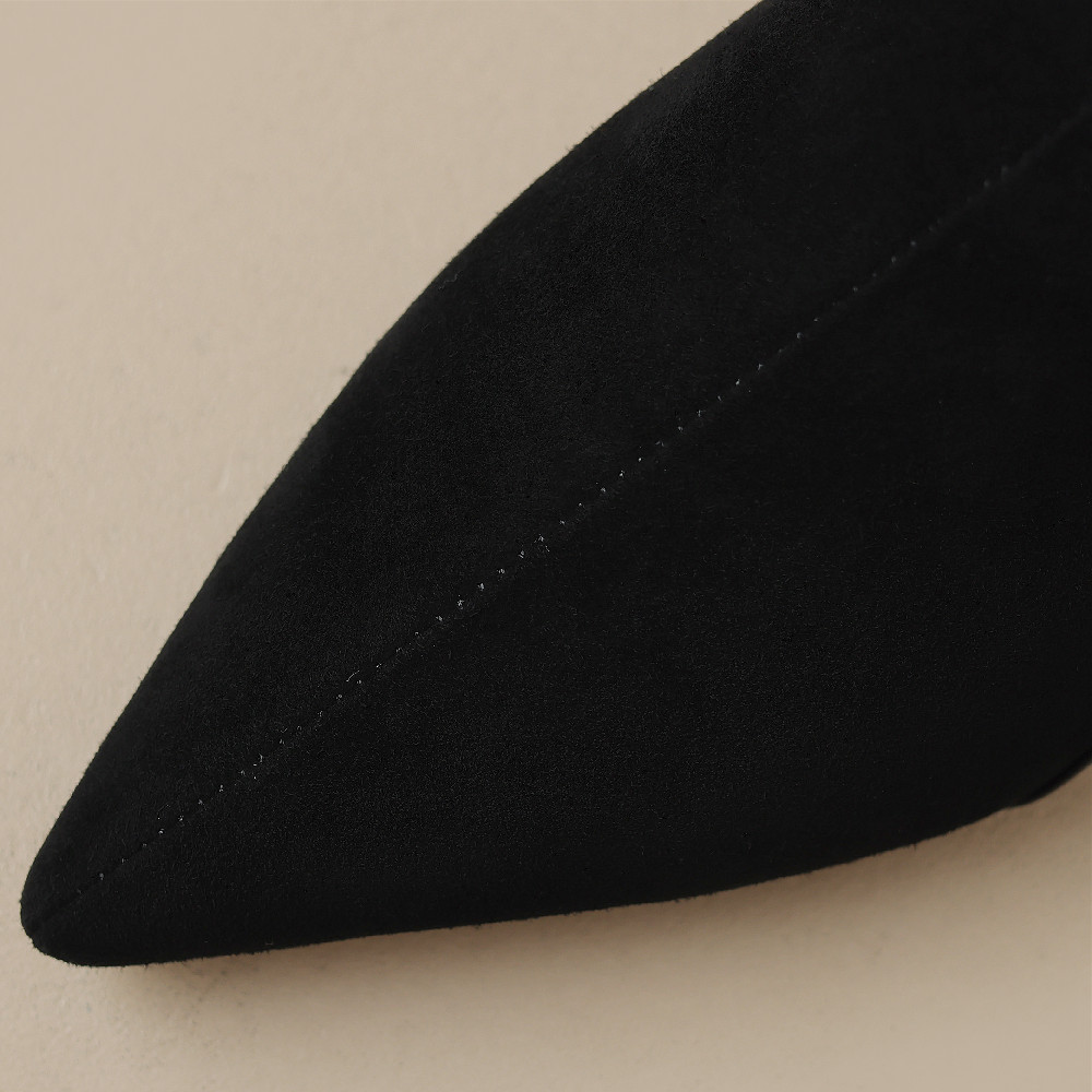 kitten Women heel autumn ankle boots elegant ladies pointed toe back zip short booties high quality soft comfortable daily shoes 3b5d