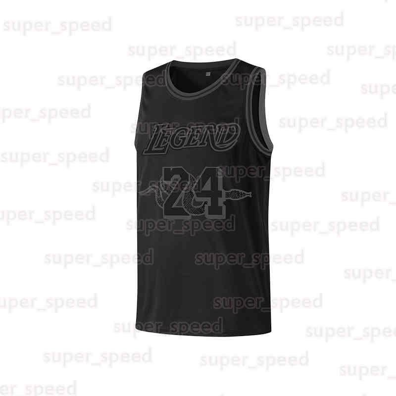 Youth 24 Legends Basketball Jersey Children Stitched Sports T-Shirt Jerseys Boys Kids Black Clothing for Party Gifts