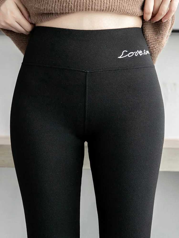 New Winter Women Leggings Thick Velvet Thermal Pants Fleece Sexy Slimming High Waist Solid Warm Elastic Yoga Drop ShippingX240914