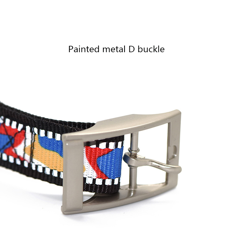 Reflective Nylon Dog Collar, Adjustable Metal Buckle Pet Collar Mesh Breathable Suitable for Medium and Large Dogs Pet Supplies