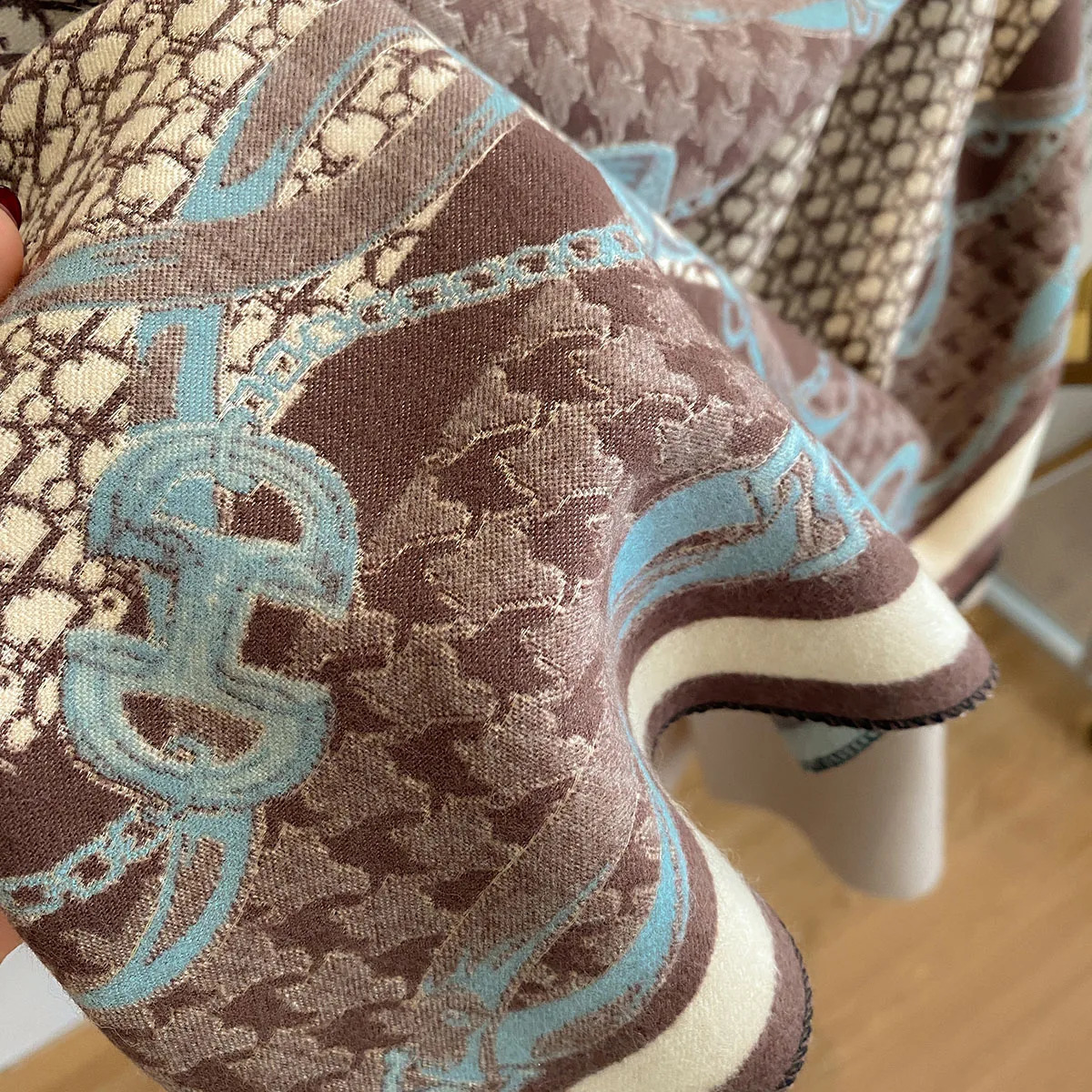 Warm Winter Scarf Womens Fashion Print Cashmere Shawl Thick Wrap Office Blanket Womens 240909